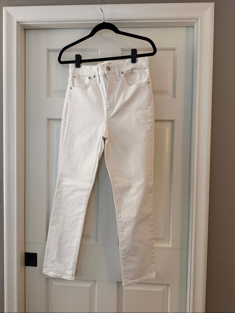 Madewell High-Rise Slim Boyjean White Women's Jeans